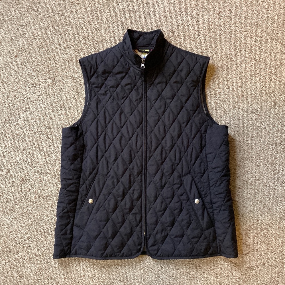 Land’s End Quilted Black Vest